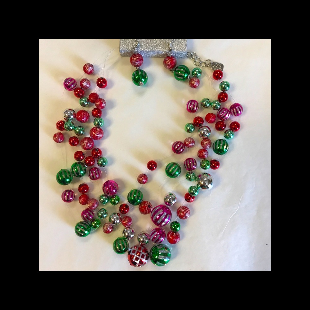 Christmas Necklace / Earring Set